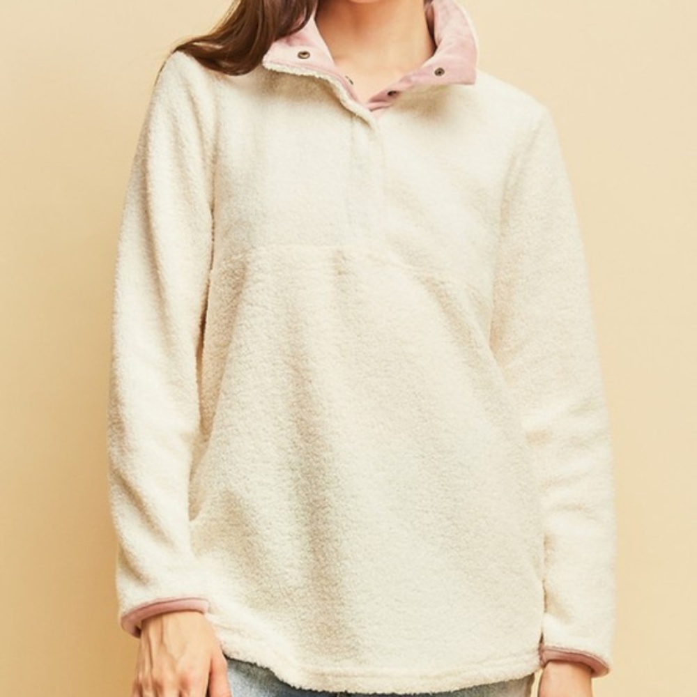 COZY FLEECE PULLOVER - Picture 1 of 3